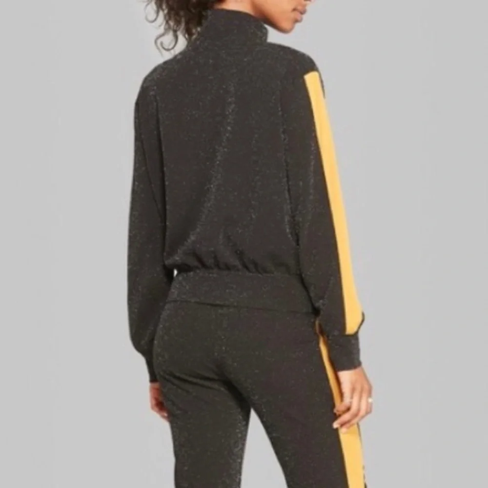 Wild fable striped glitter track jacket, Large - Picture 3 of 7